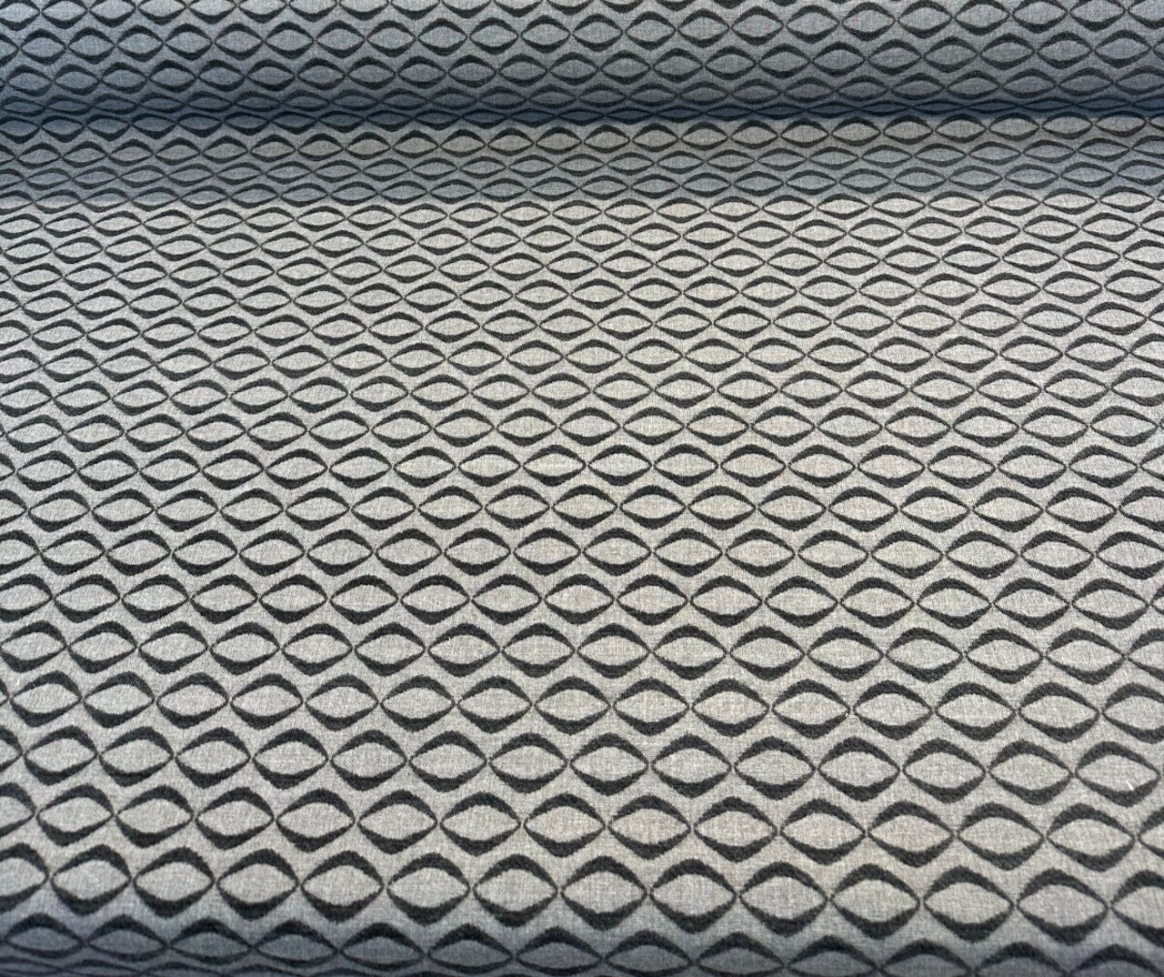 1 Yard Infinity Ink Black Gray Outdoor Chenille Upholstery Fabric Durable and Stylish